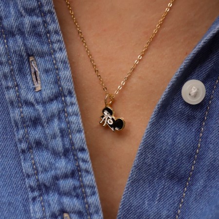 Mini Bow Park Hat Necklace